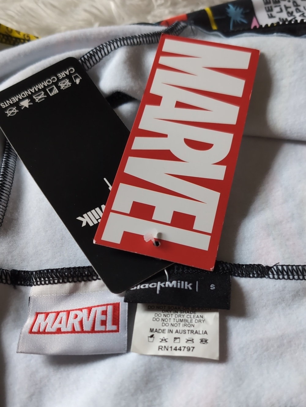 NWT Blackmilk Marvel Thor Rainbow Bridge Hooded Zip Jumpsuit Snugglesuit Small - Picture 12 of 16